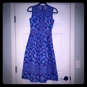 Kate Spade Blue Tangier Floral Sleeveless, Pockets
